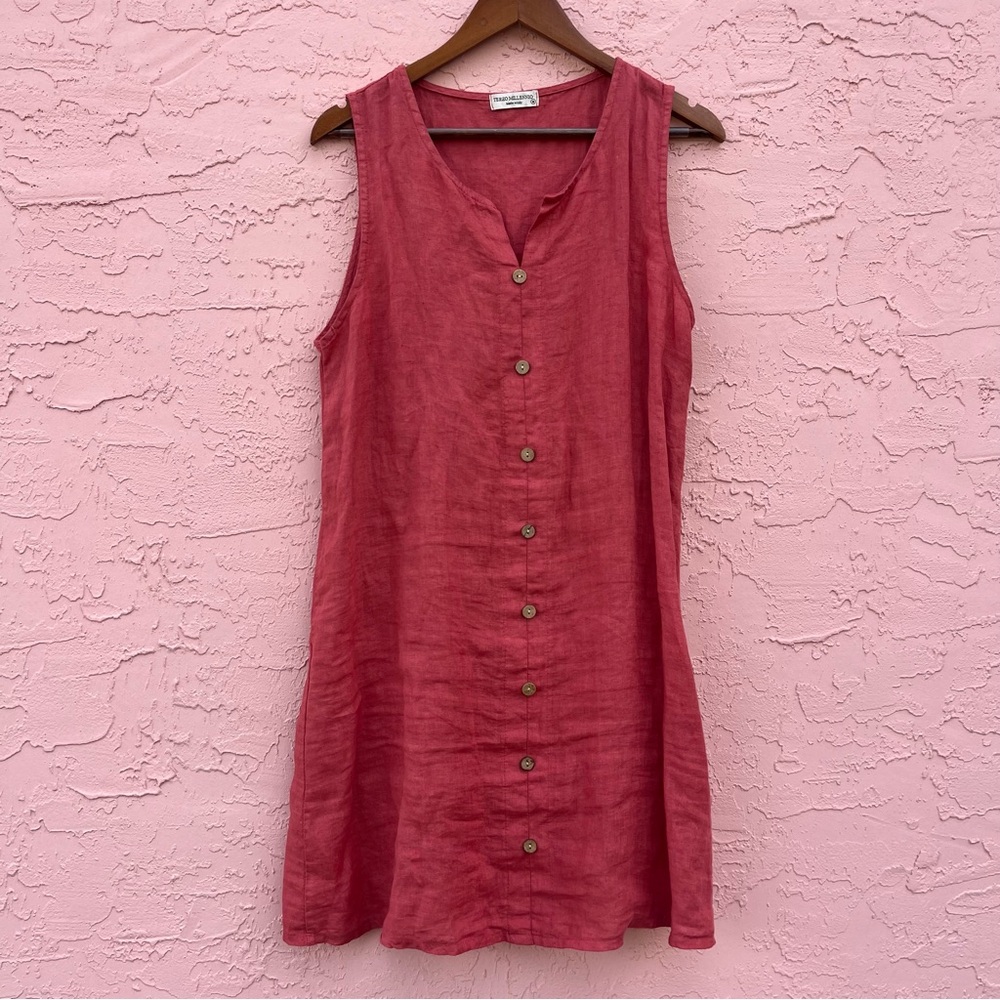 Terzo Millennio Linen Sleeveless Dress Size Medium
